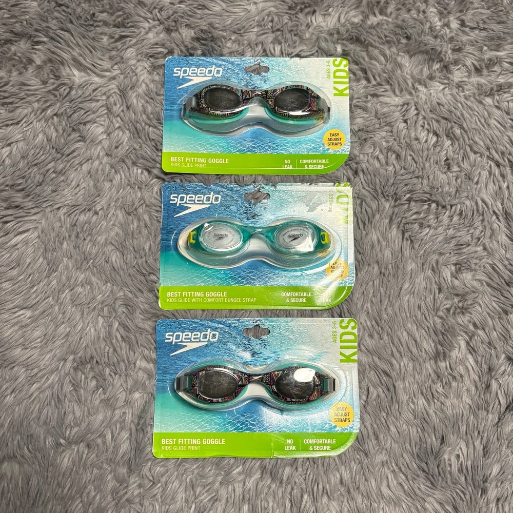 Speedo Goggles Bundle Kids Ages‎ 3-6 Years NEW Summer Pool Swimming Swim